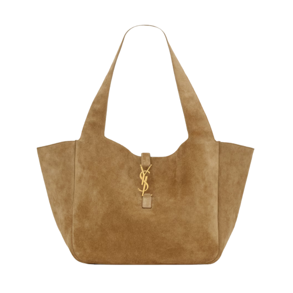 YSL Women's Brown Suede Bea Tote Bag