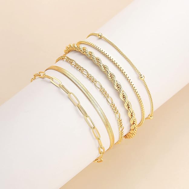 IV Bracelet Set | Gold