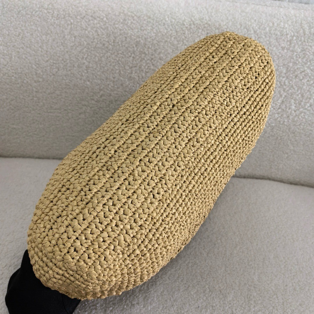 YSL Raffia Icare Tote Bag