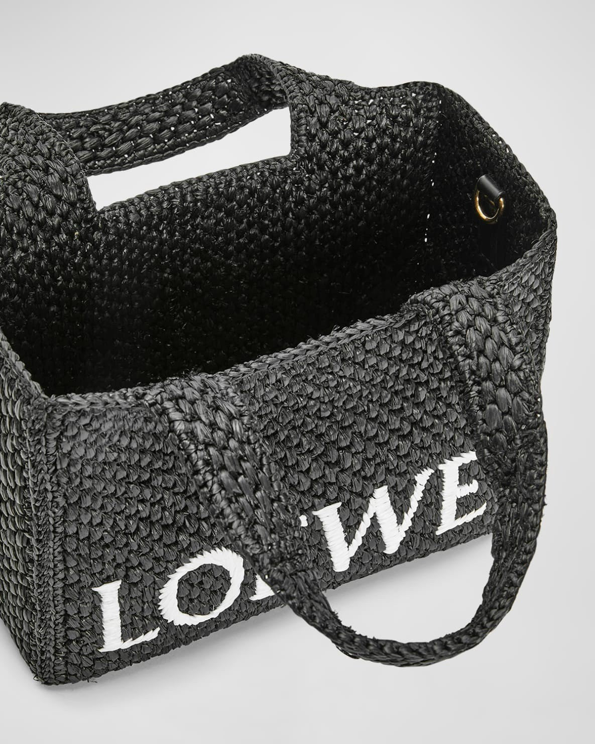LW Small Font Tote in Raffia
