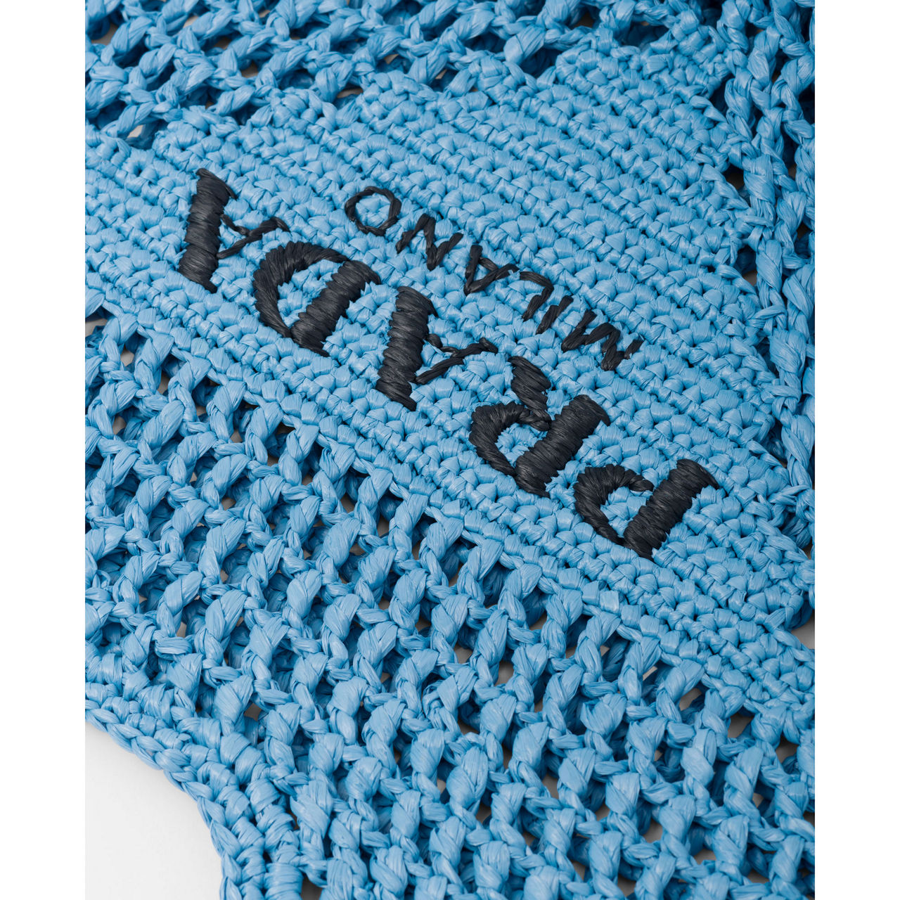 PR Raffia Tote Bag-Blue
