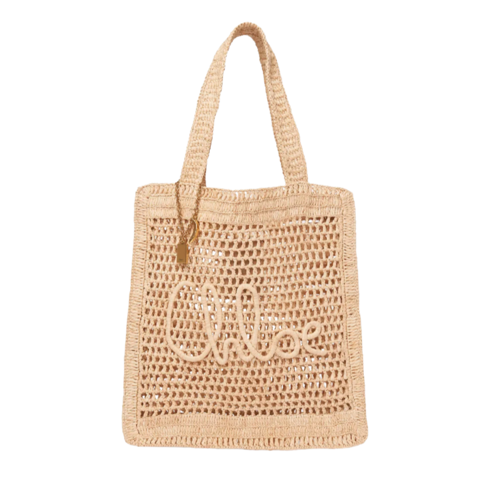 CE Summer Banana Tote Bag in Raffia
