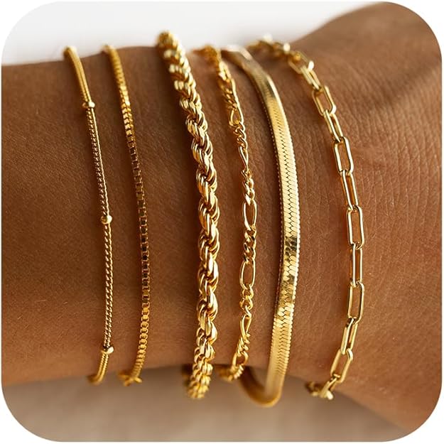 IV Bracelet Set | Gold