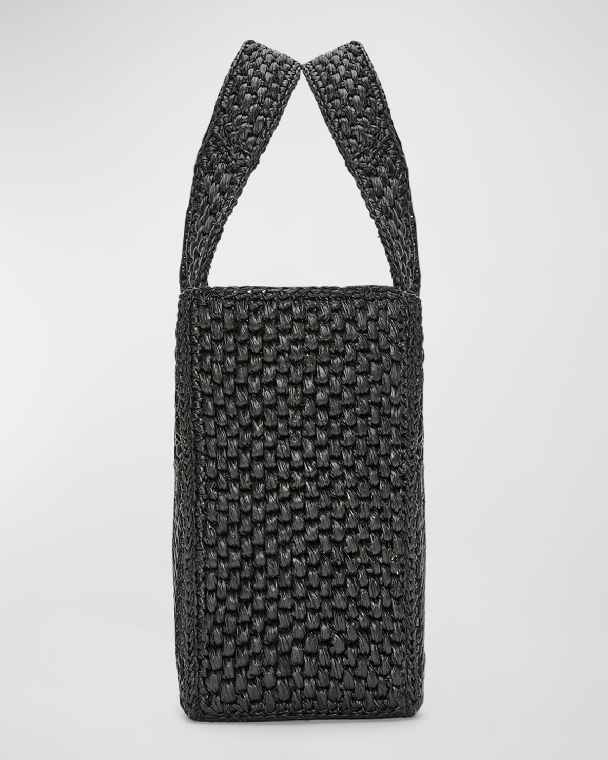 LW Small Font Tote in Raffia