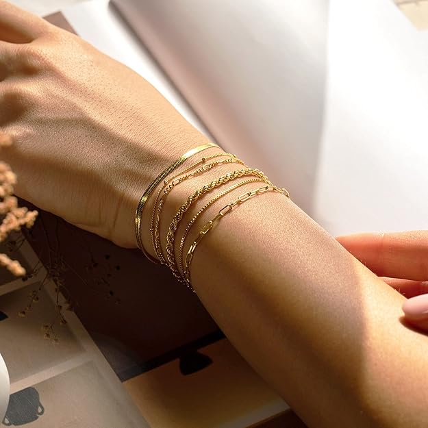 IV Bracelet Set | Gold