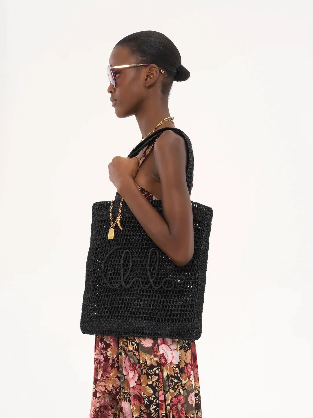 CE Summer Banana Tote Bag in Raffia
